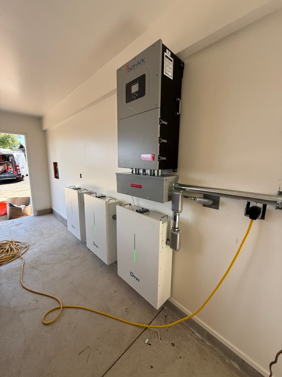 Sol-Ark inverter and Deye battery installation by SHS Power San Diego