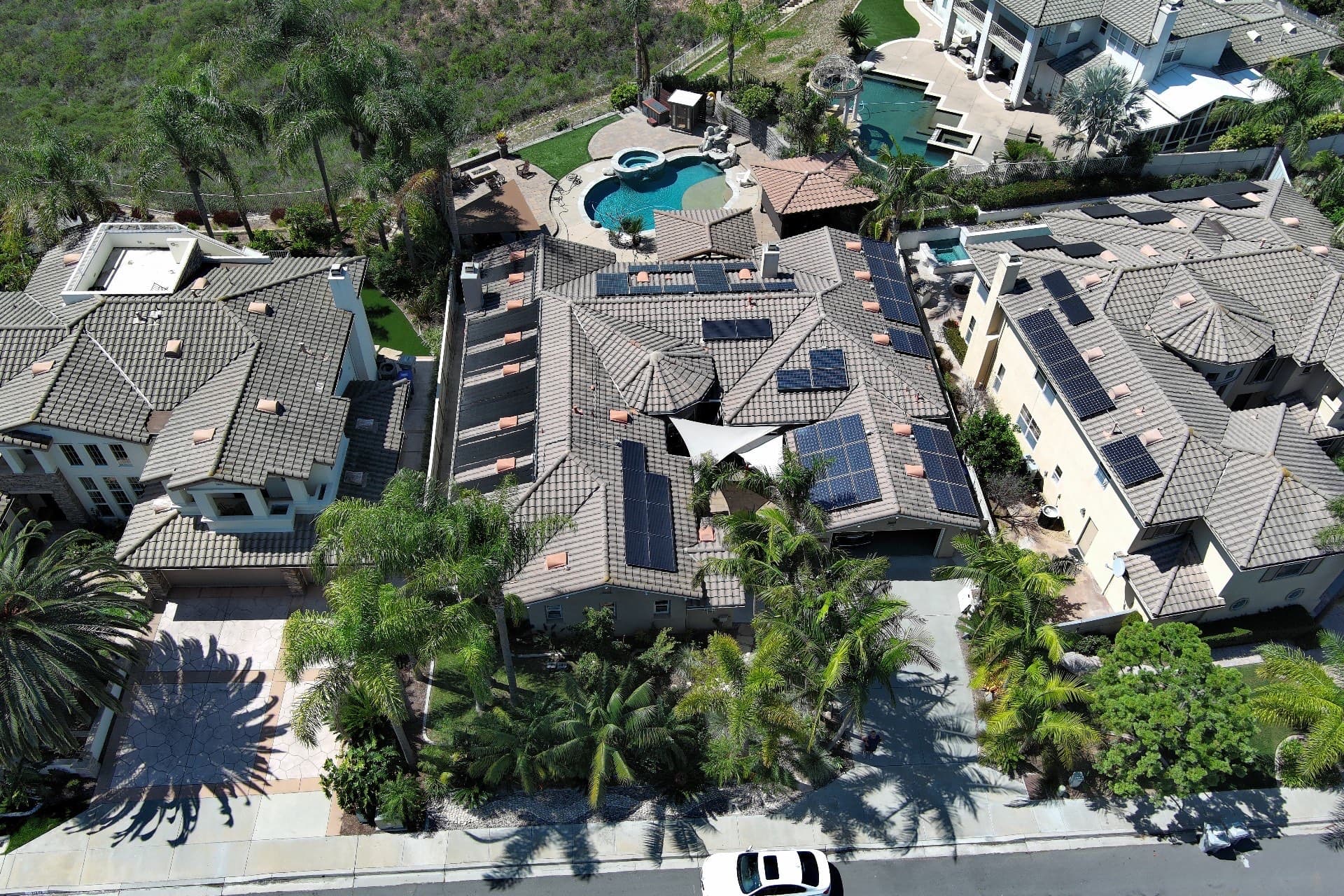 Modern San Diego home with solar panels and battery-ready energy storage